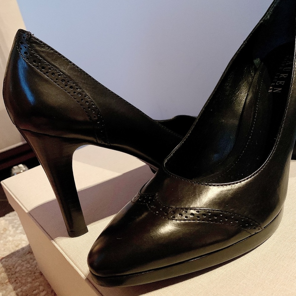LRL Wingtip Oxford Phillipa High Heel 9